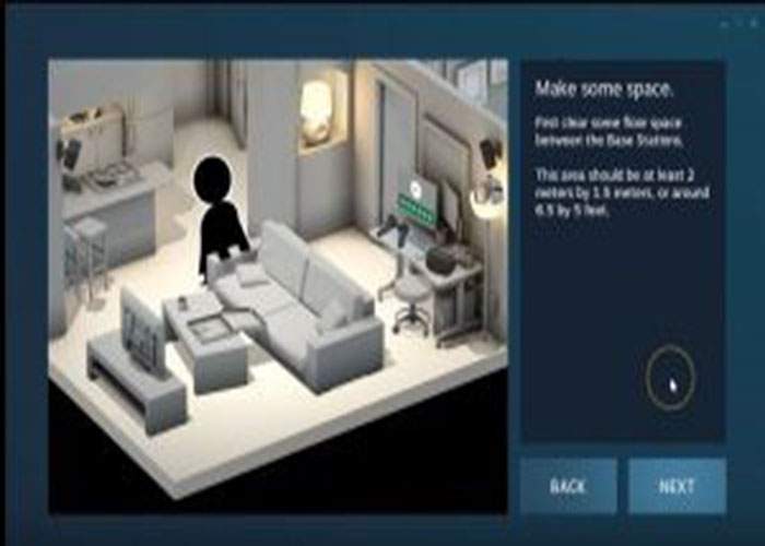 تنظیمات اتاق برای عینک واقعیت مجازی HTC Vive